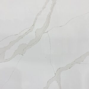A white marble surface with some kind of crack